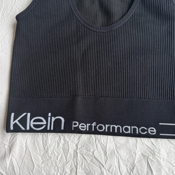 Calvin Klein Performance Black Ribbed Tank - Picture 4 of 5